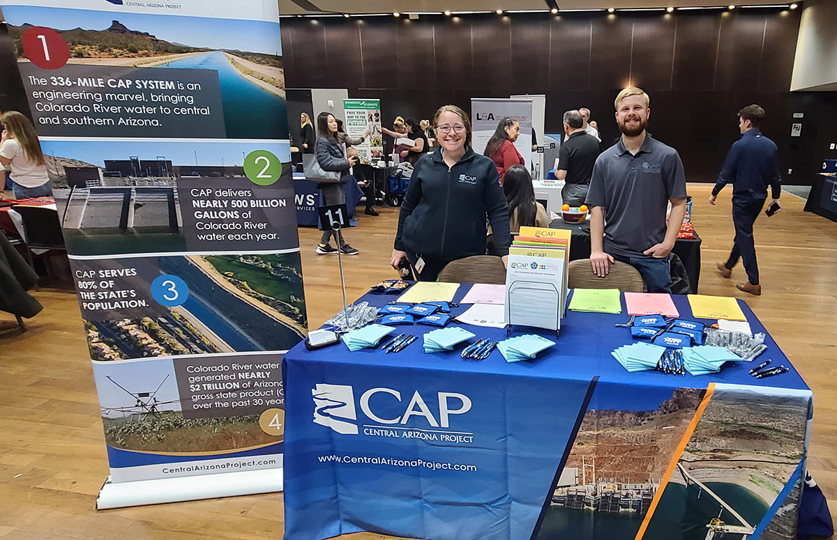 CAP's booth at the ASU Spring Internship Fair