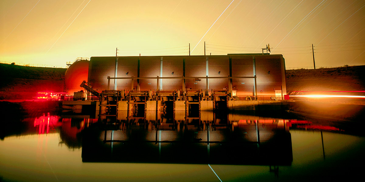 San Xavier Pumping Plant at Night