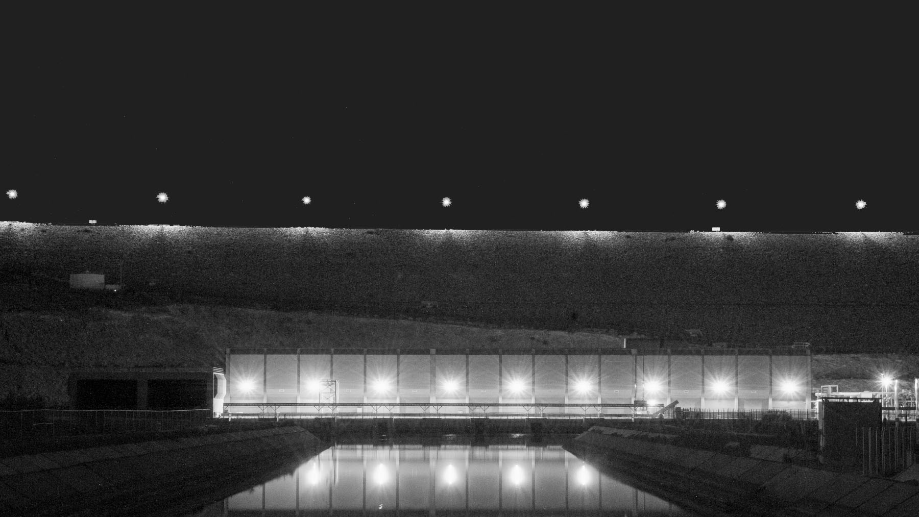 Moonless Night Waddell Pumping Generating Plant