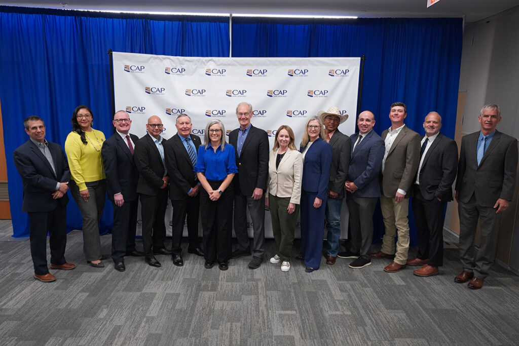 Governor Katie Hobbs and CAP General Manager Brenda Burman with group at CAP headquarters