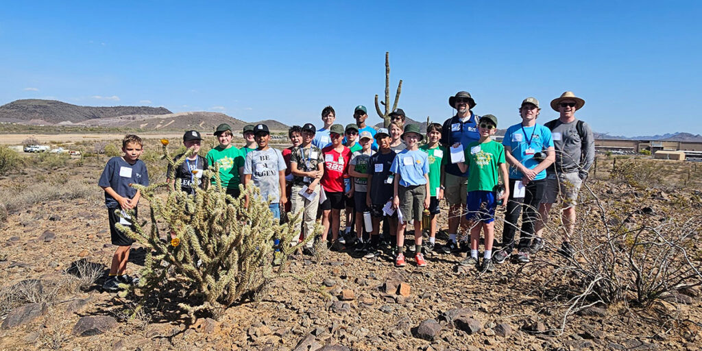 Boy scout troop at CAP headquarters