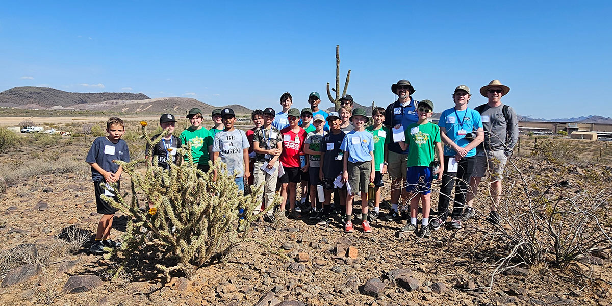 Boy scout troop at CAP headquarters