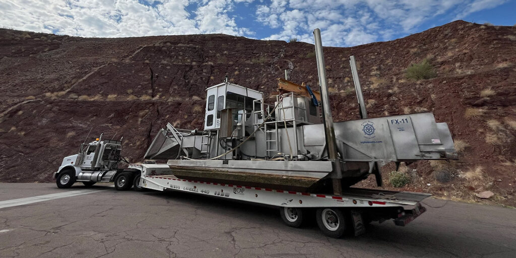 CAP weed boat on truck