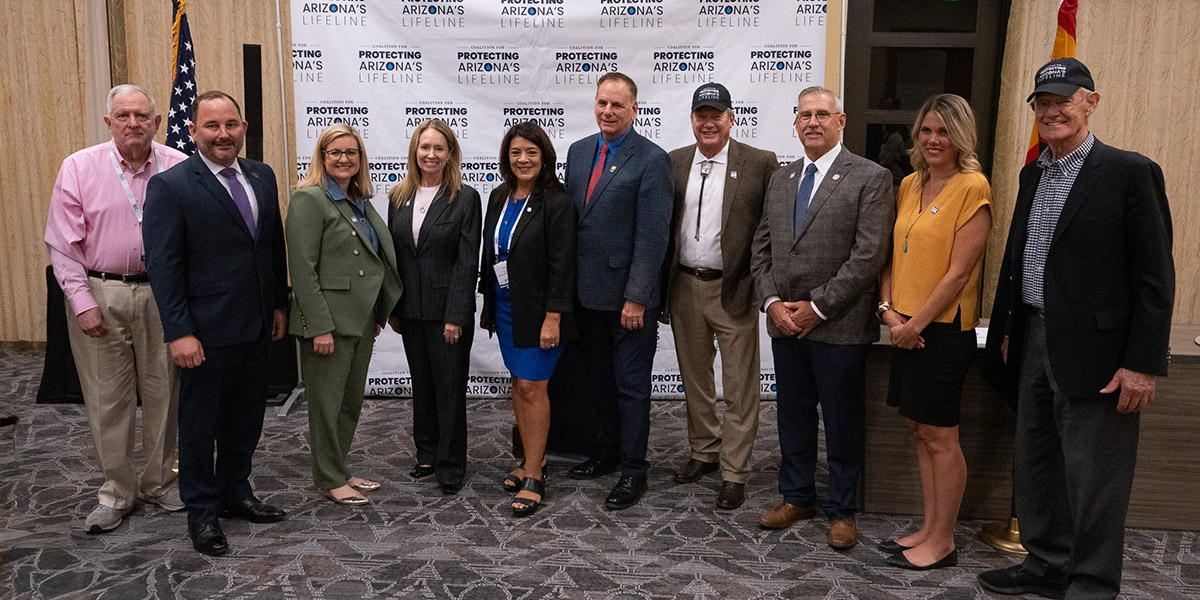 Arizona Mayors, CAWCD Board President Terry Goddard and CAP General Manager Brenda Burman launch the Coalition to Protect Arizona’s Lifeline