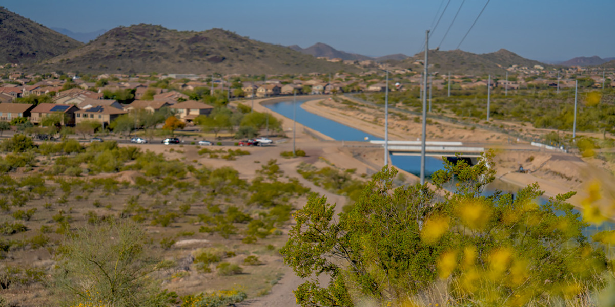 CAP canal traverses through urban Arizona