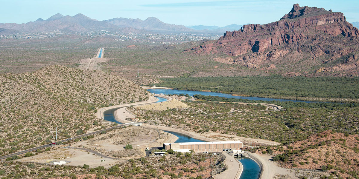 Aerial view of Salt Gila Pumping Plant