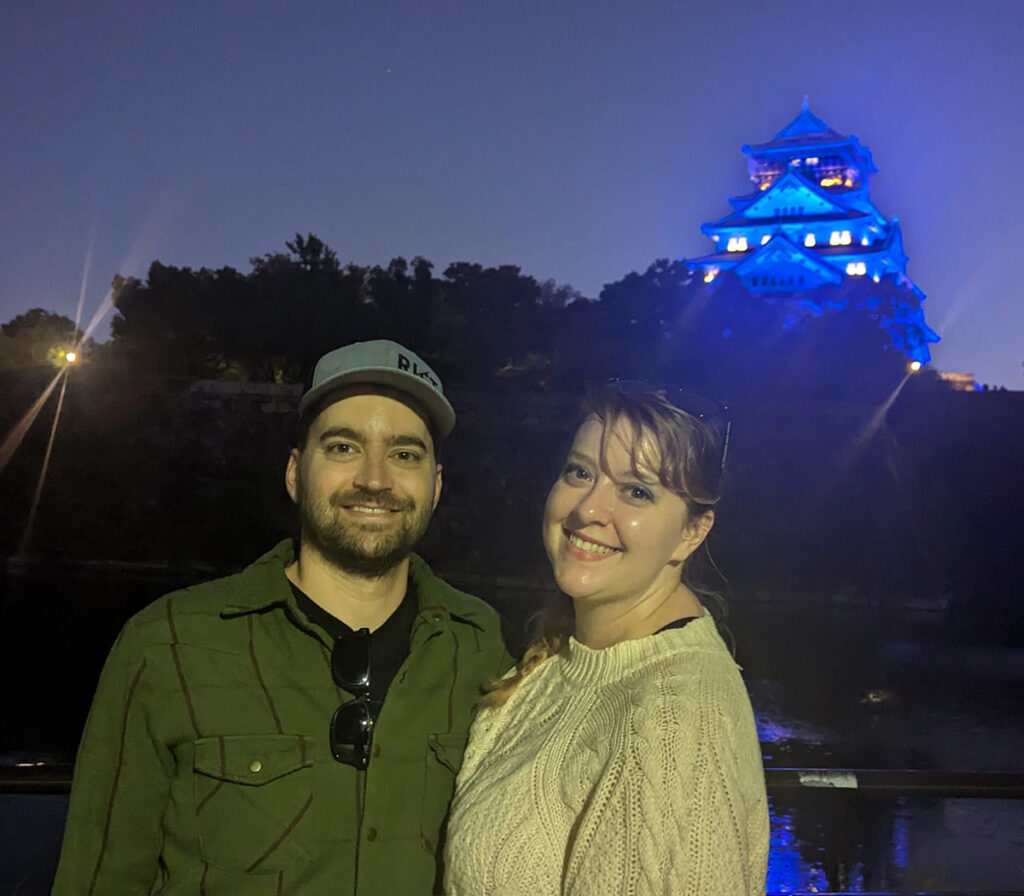 Chris Kloskin selfie with wife in Japan