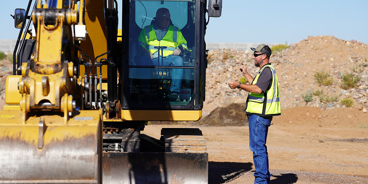 Heavy equipment training was included during Safety Week at CAP