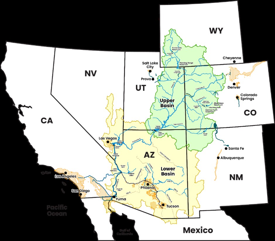 Colorado River basin map