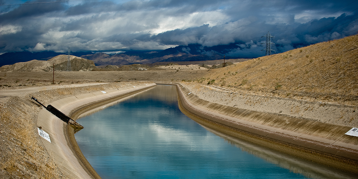 Canal with clouds