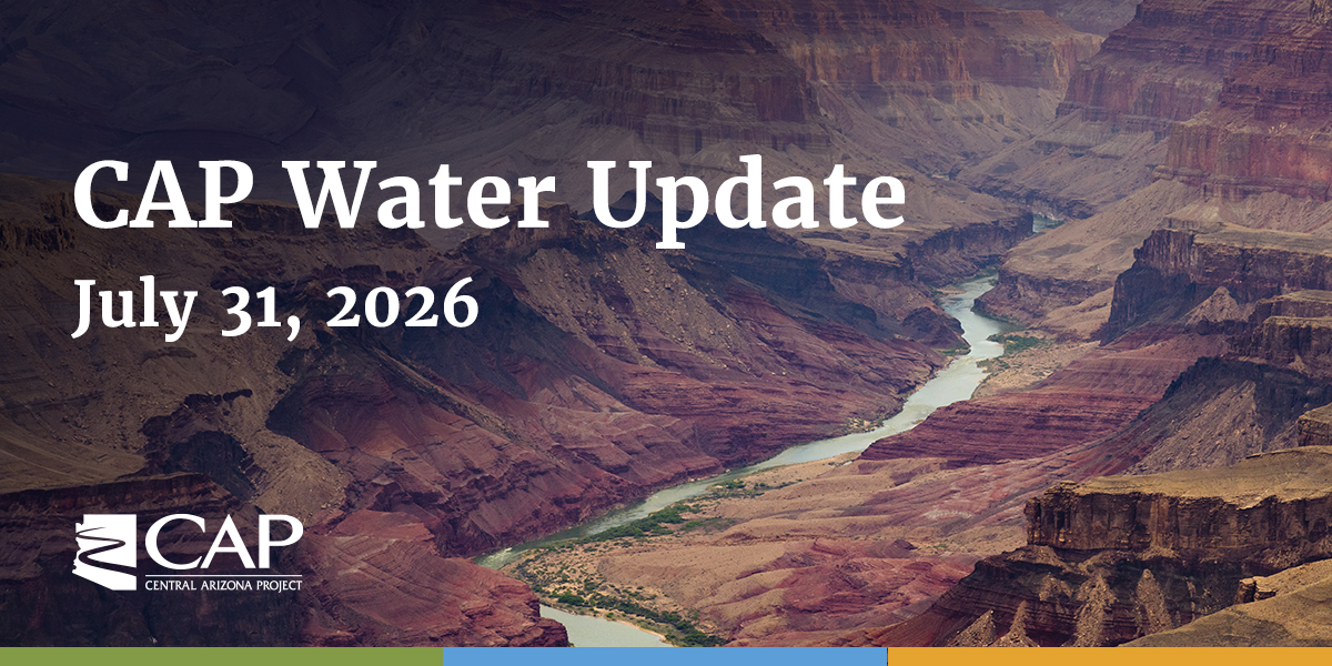 Water Update title over Colorado River image